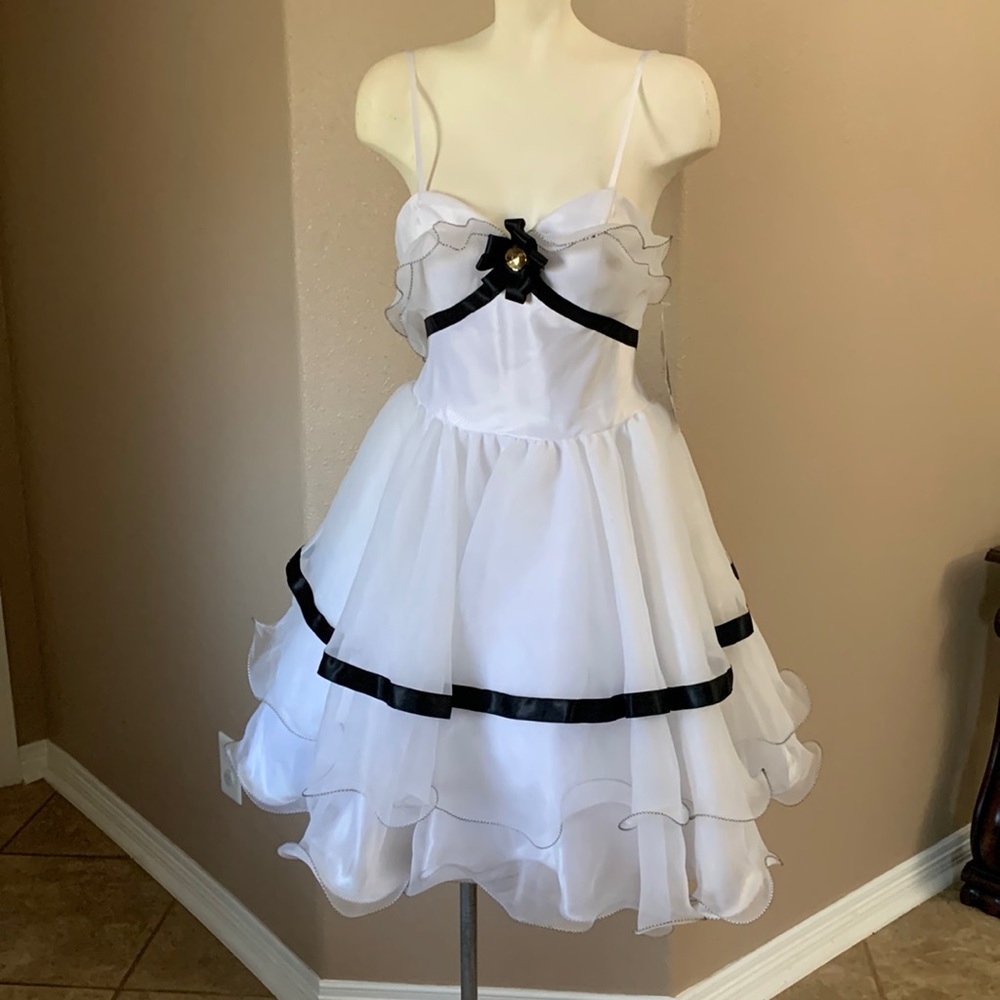Black and white dress.
